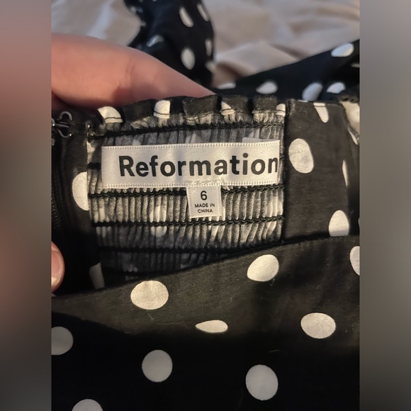 Reformation Michaela Cotton A-Line Dress Size 6. - Picture 5 of 5